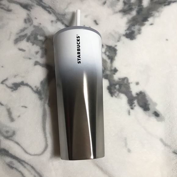 Starbucks new white and silver SS tumbler 2021 holiday Christmas release Venti - Picture 2 of 4